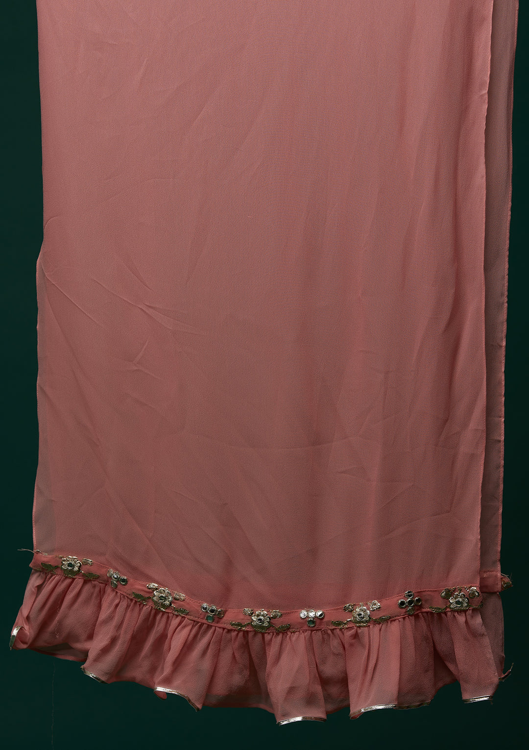 Onion Pink Zariwork Georgette Designer Salwar Suit - Koskii