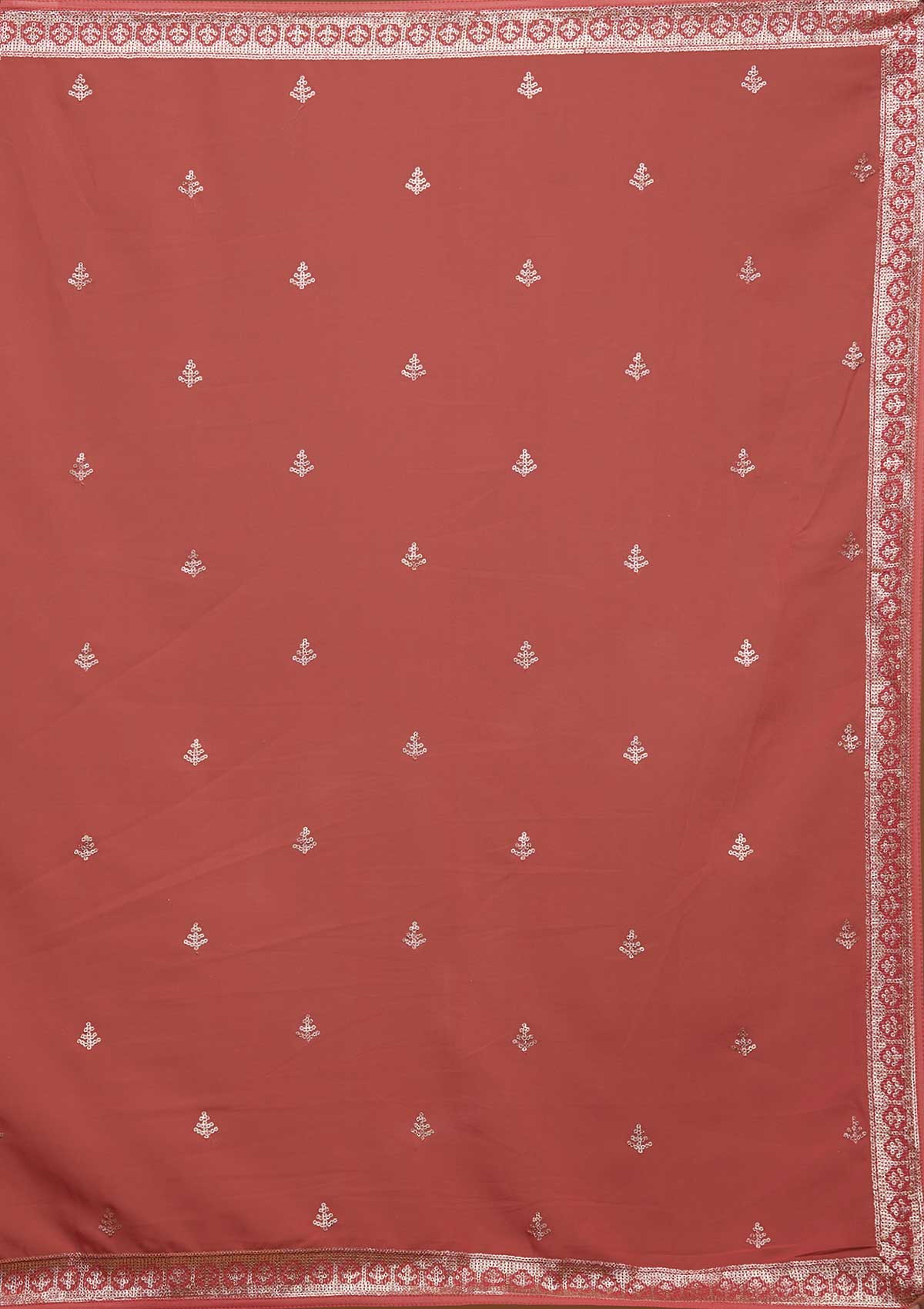 Onion Pink Zariwork Georgette Designer Anarkali Suit-Koskii