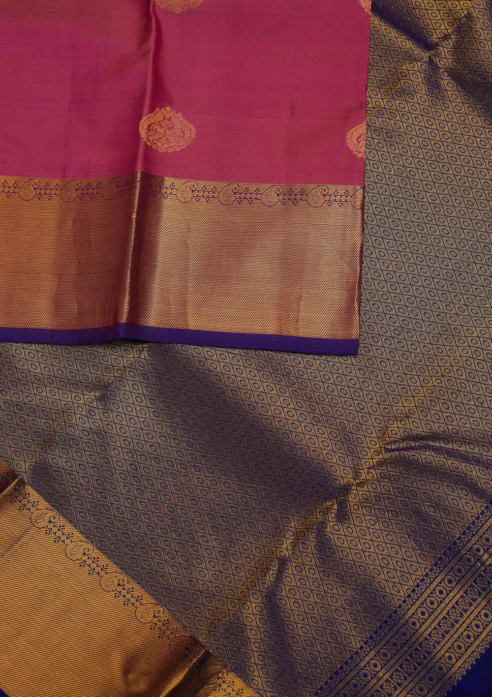 Onion Pink Zariwork Pure Silk Designer Saree - Koskii