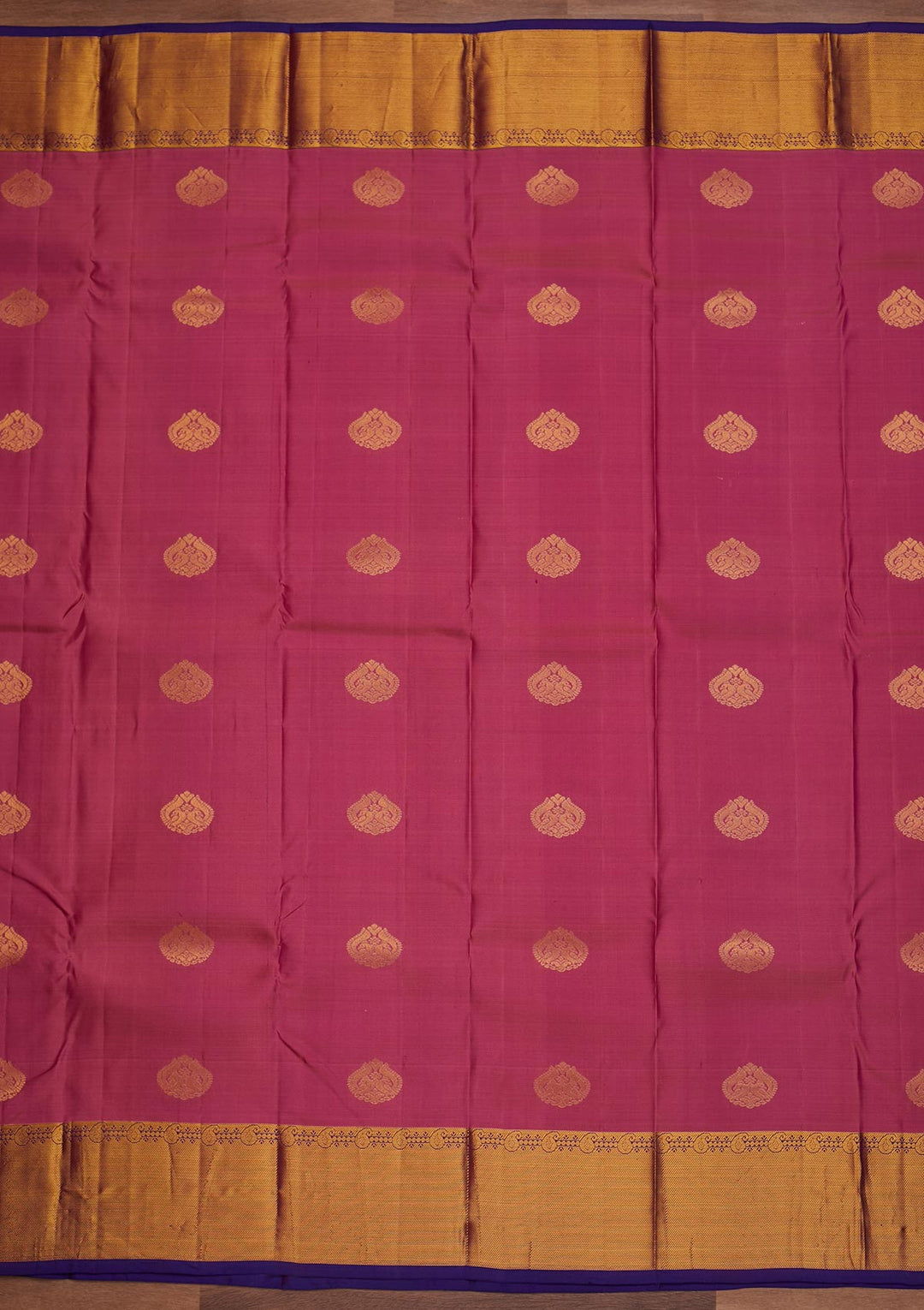 Onion Pink Zariwork Pure Silk Designer Saree - Koskii