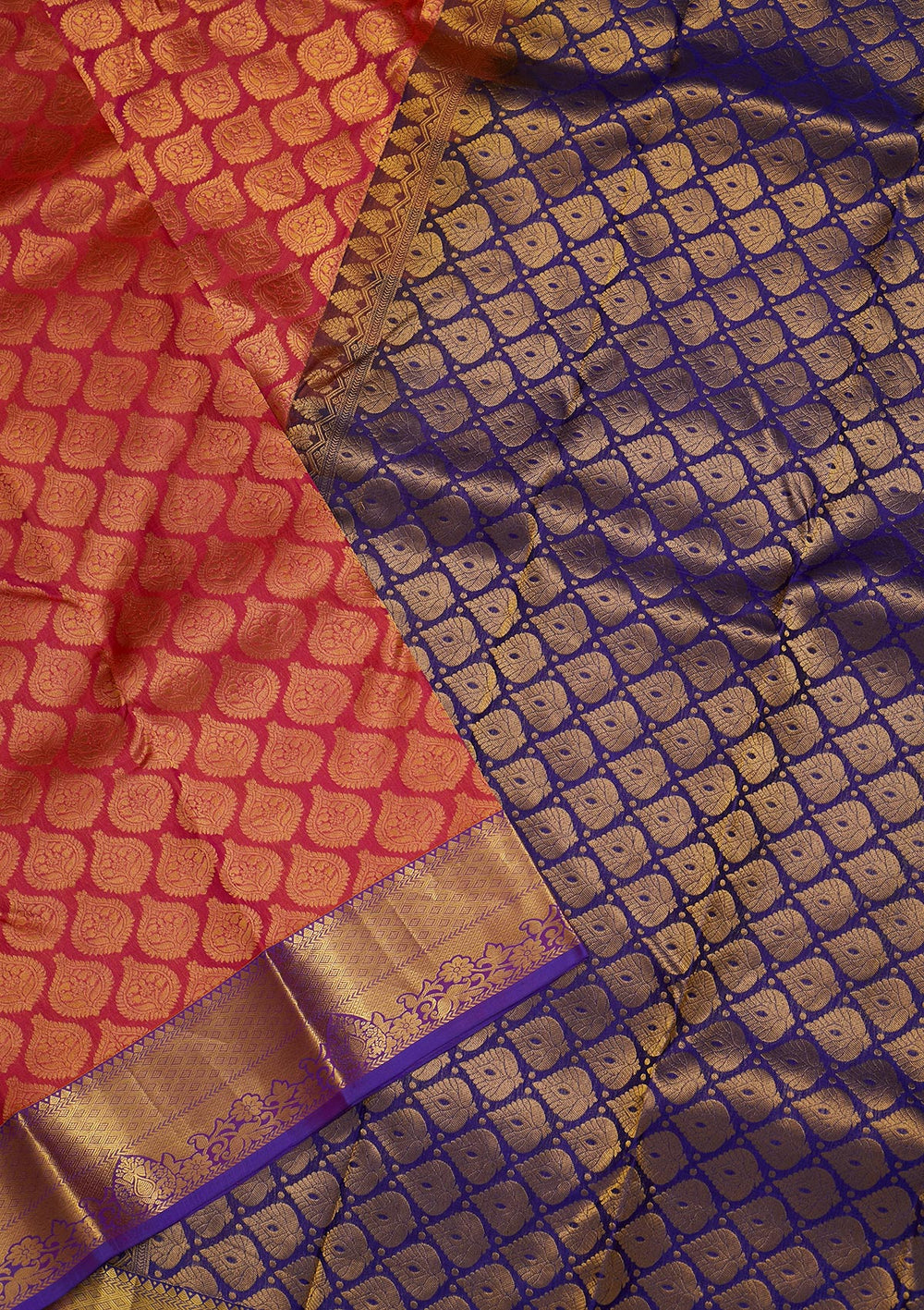 Onion Pink Zariwork Pure Silk Saree-Koskii