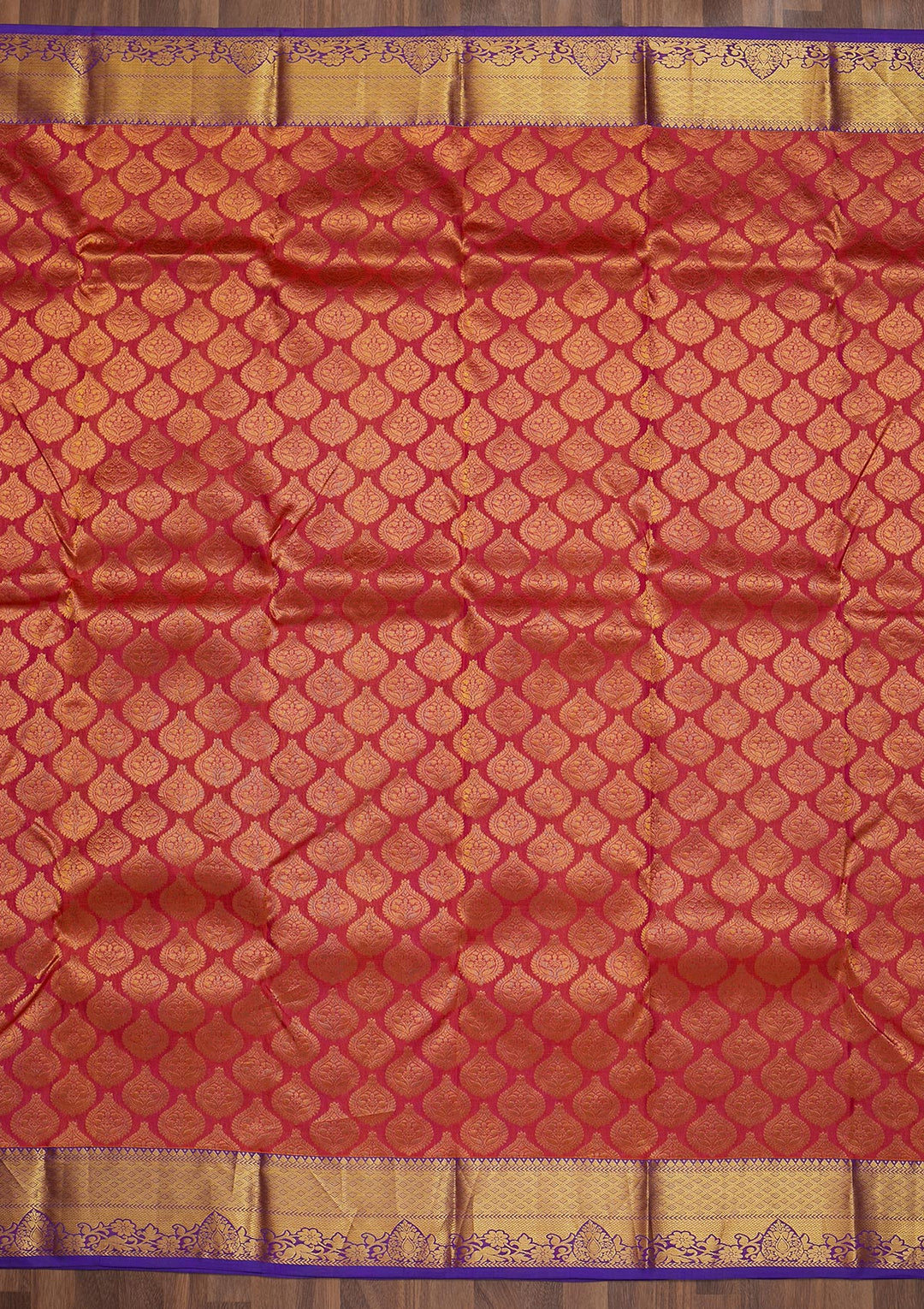 Onion Pink Zariwork Pure Silk Saree-Koskii