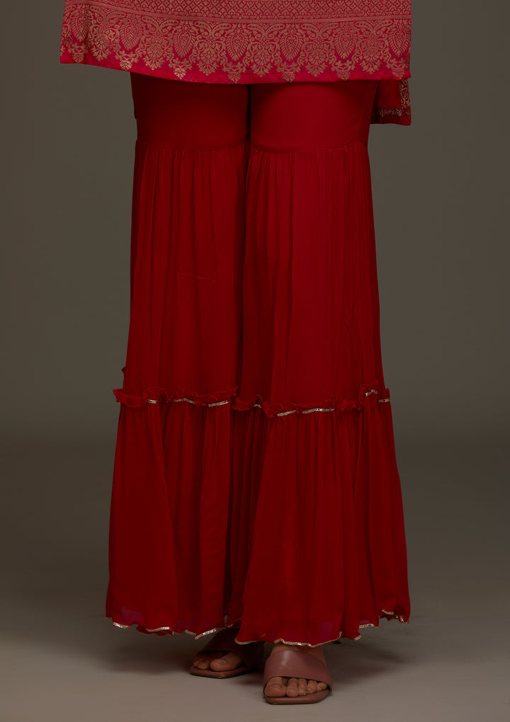 Orange Cutdana Georgette Designer Salwar Suit - Koskii
