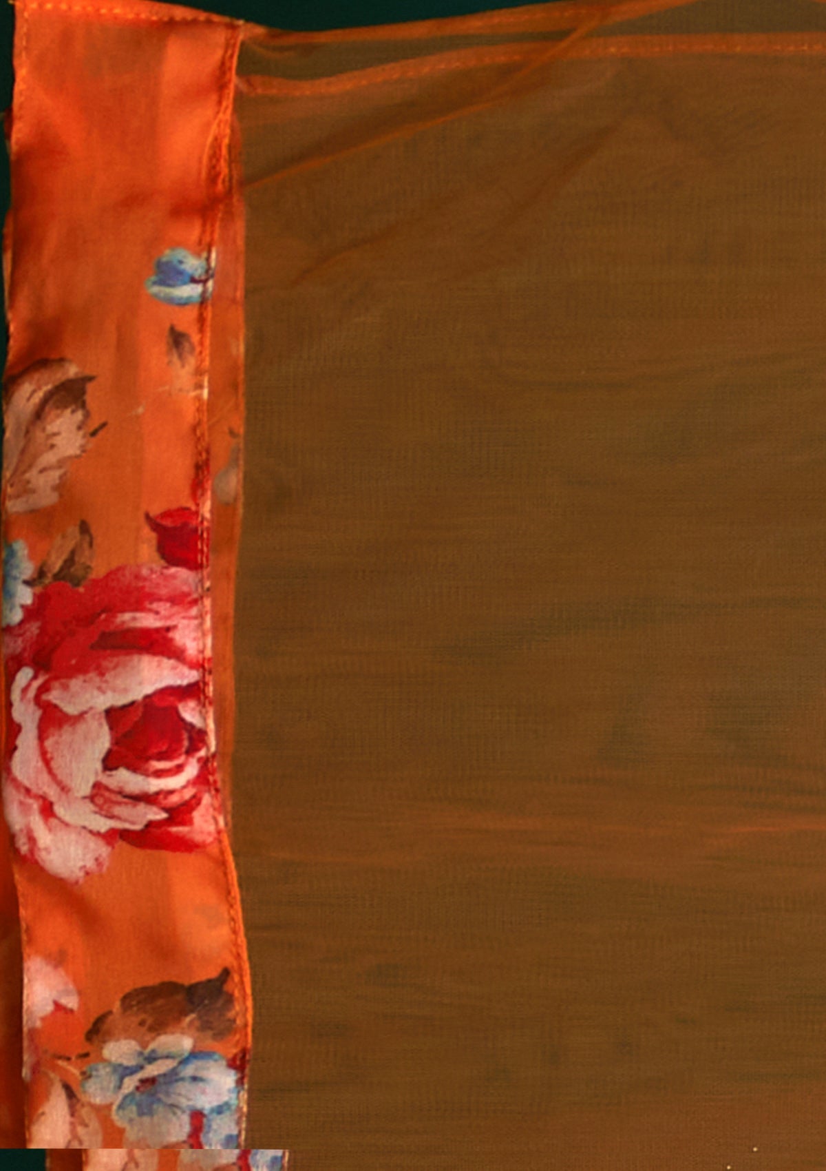 Orange Print Georgette Designer Salwar Suit - Koskii