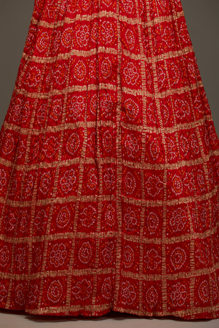 Orange Sequins Georgette Designer Lehenga - Koskii