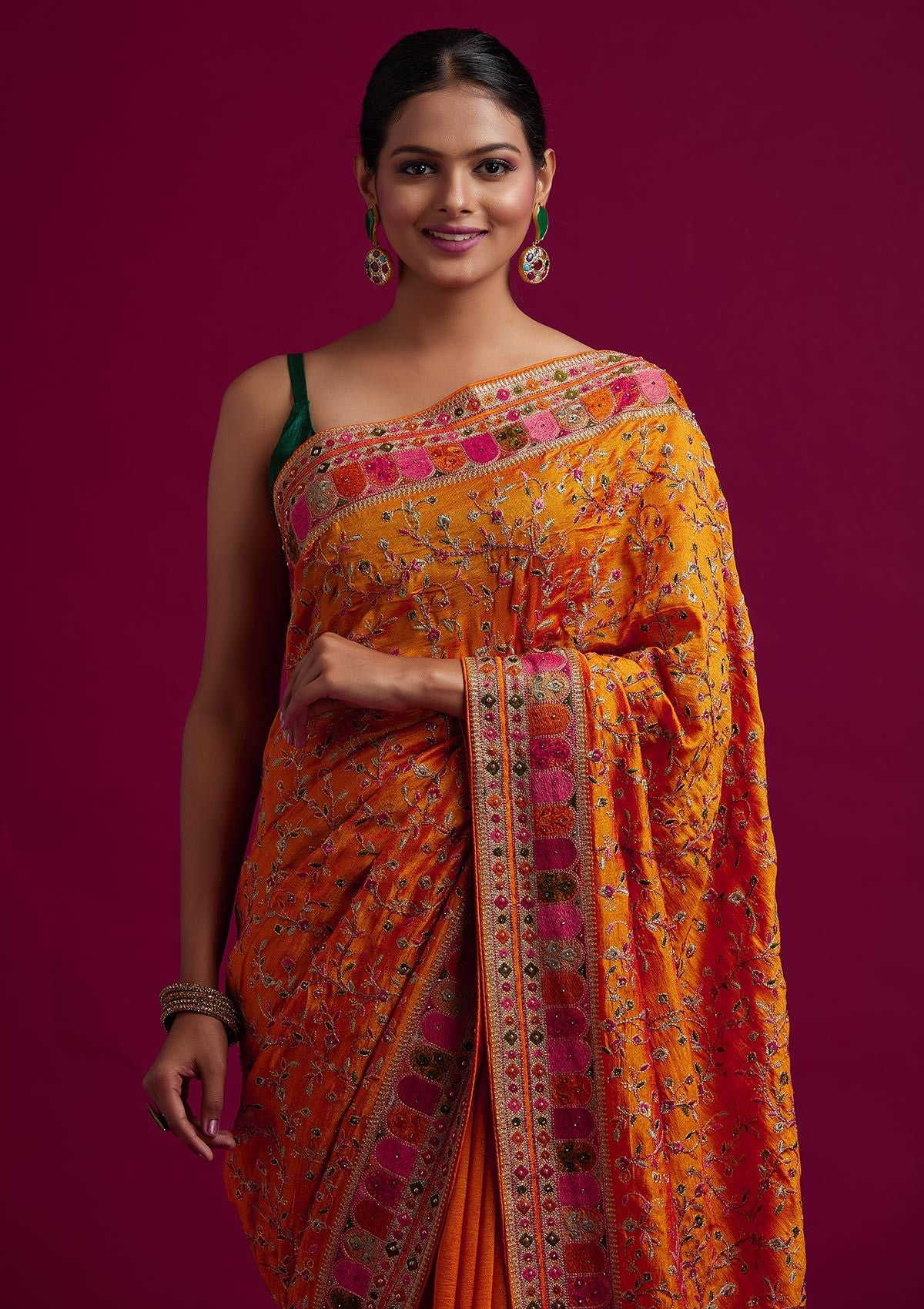 Traditional Banarasi Silk With Heavy Zari Work Saree With unstitched Blouse  | eBay