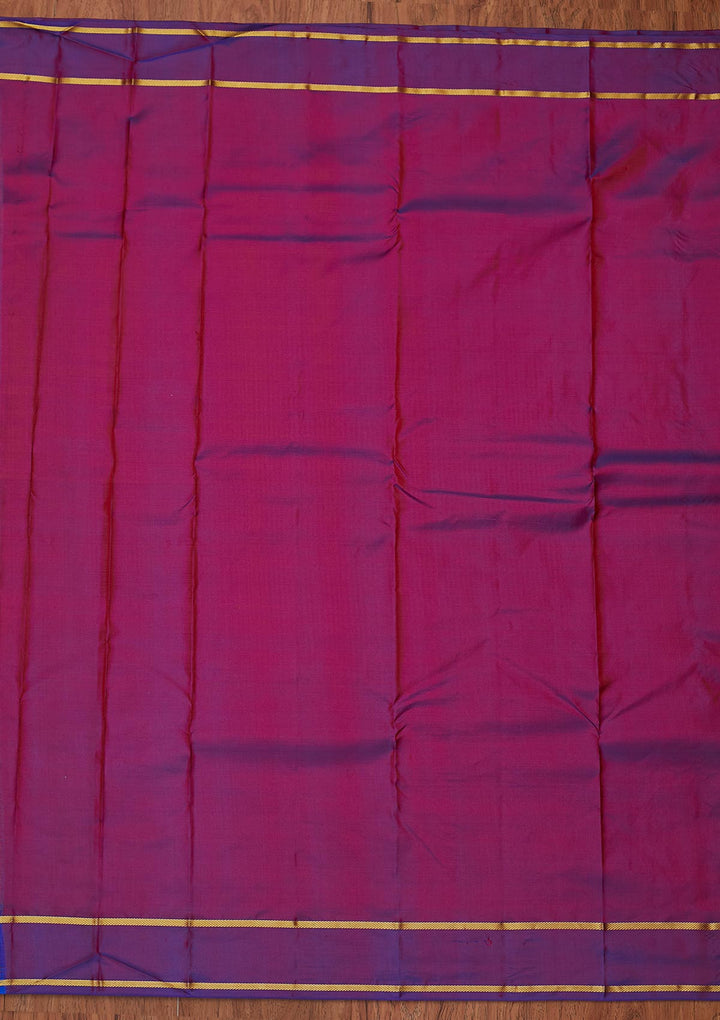 Orange Zariwork Pure Silk Designer Unstitched Saree - Koskii