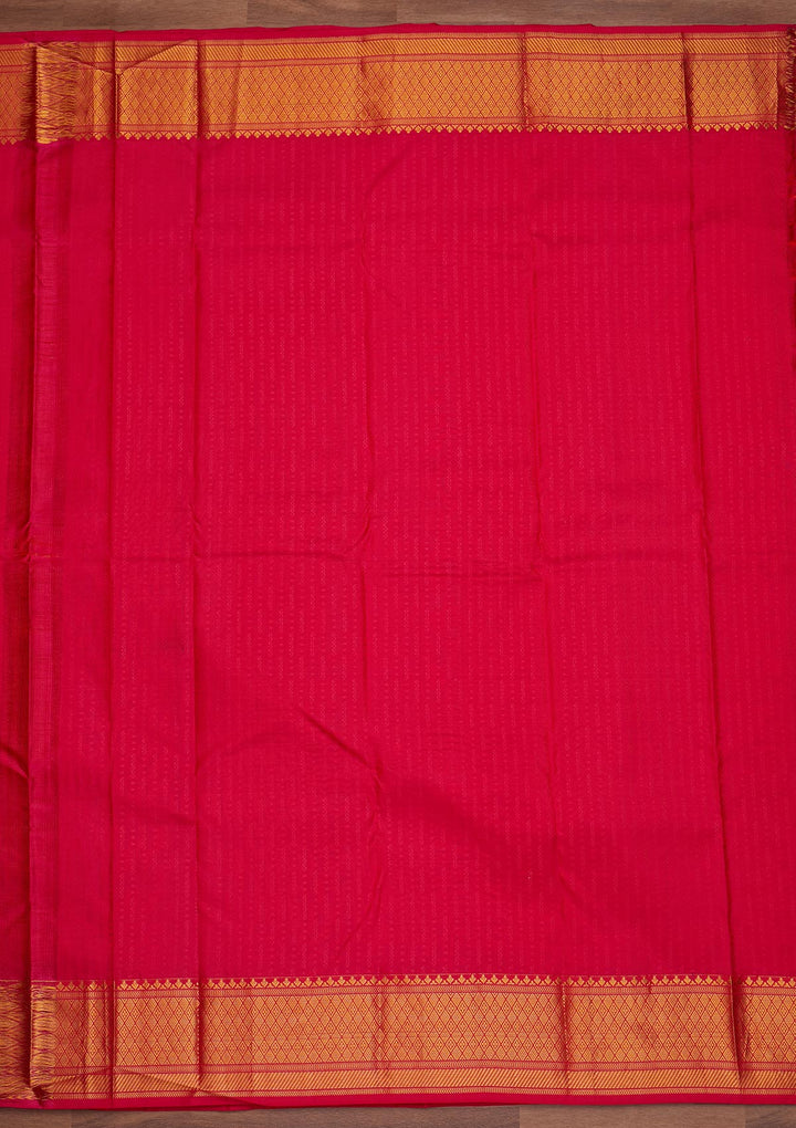 Orange Zariwork Pure Silk Designer Saree - Koskii