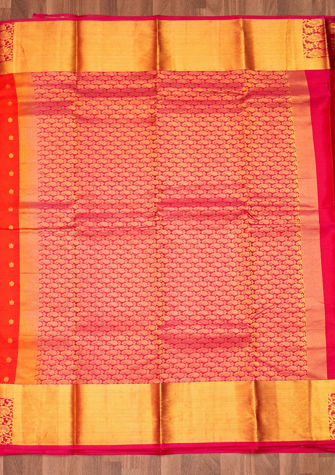 Orange Zariwork Pure Silk Saree - Koskii