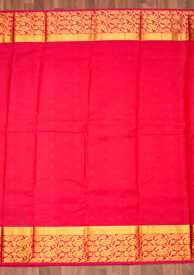 Orange Zariwork Pure Silk Saree - Koskii