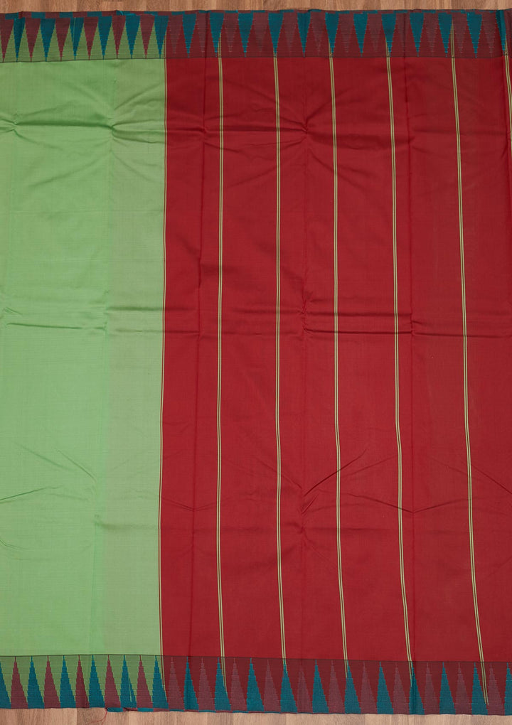 Parrot Green Zariwork Art Silk Saree - Koskii