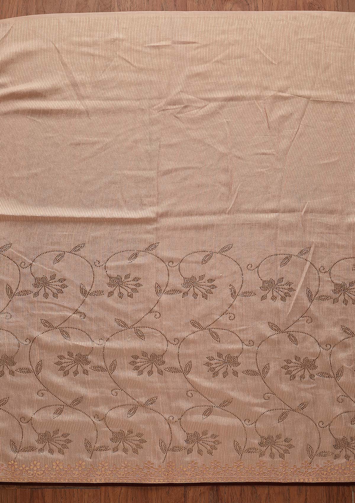Peach Gotapatti Shimmer Designer Saree - koskii