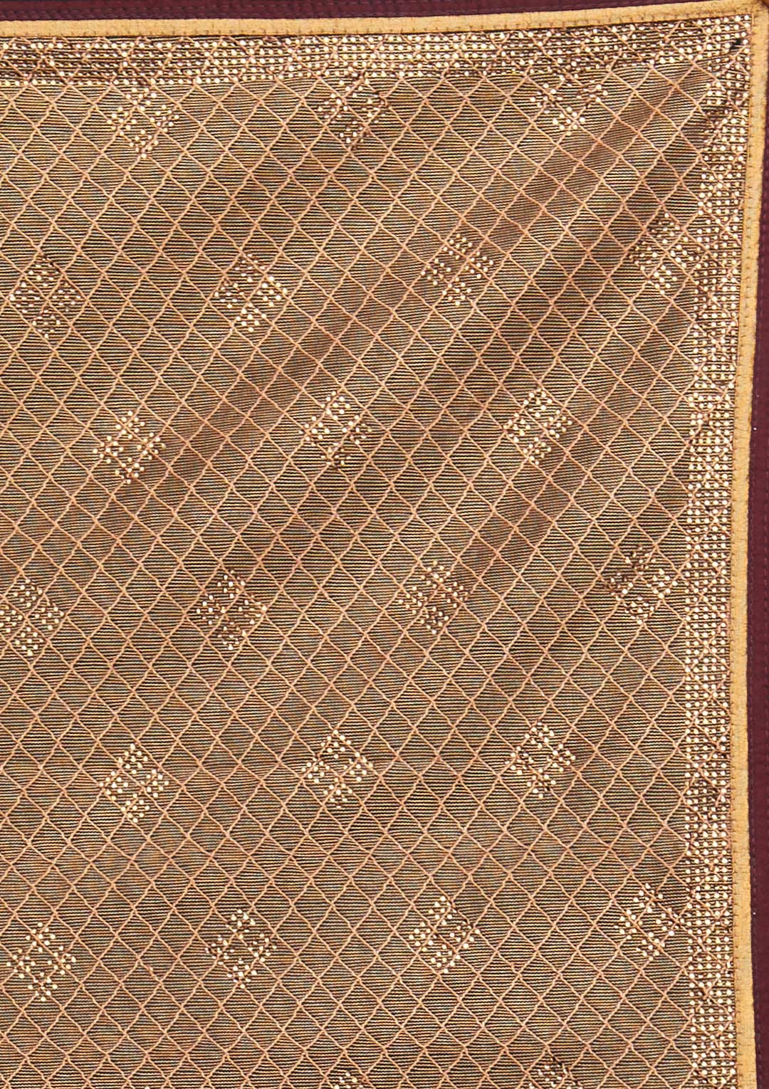 Peach Swarovski Net Saree - Koskii