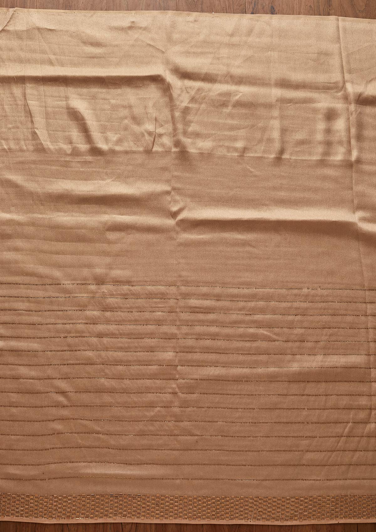 Peach Swarovski Shimmer Designer Saree - koskii