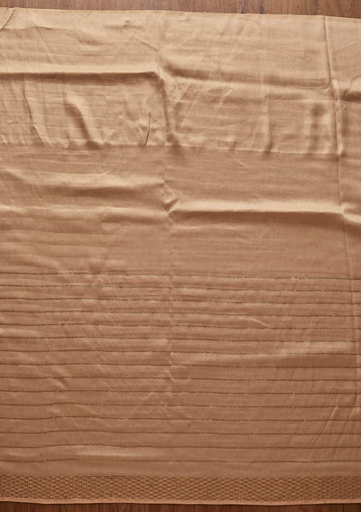 Peach Swarovski Shimmer Designer Saree - koskii