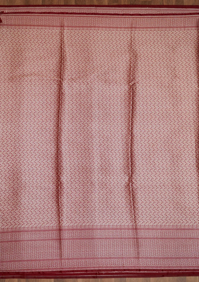 Peach Zariwork Art Silk Saree - Koskii