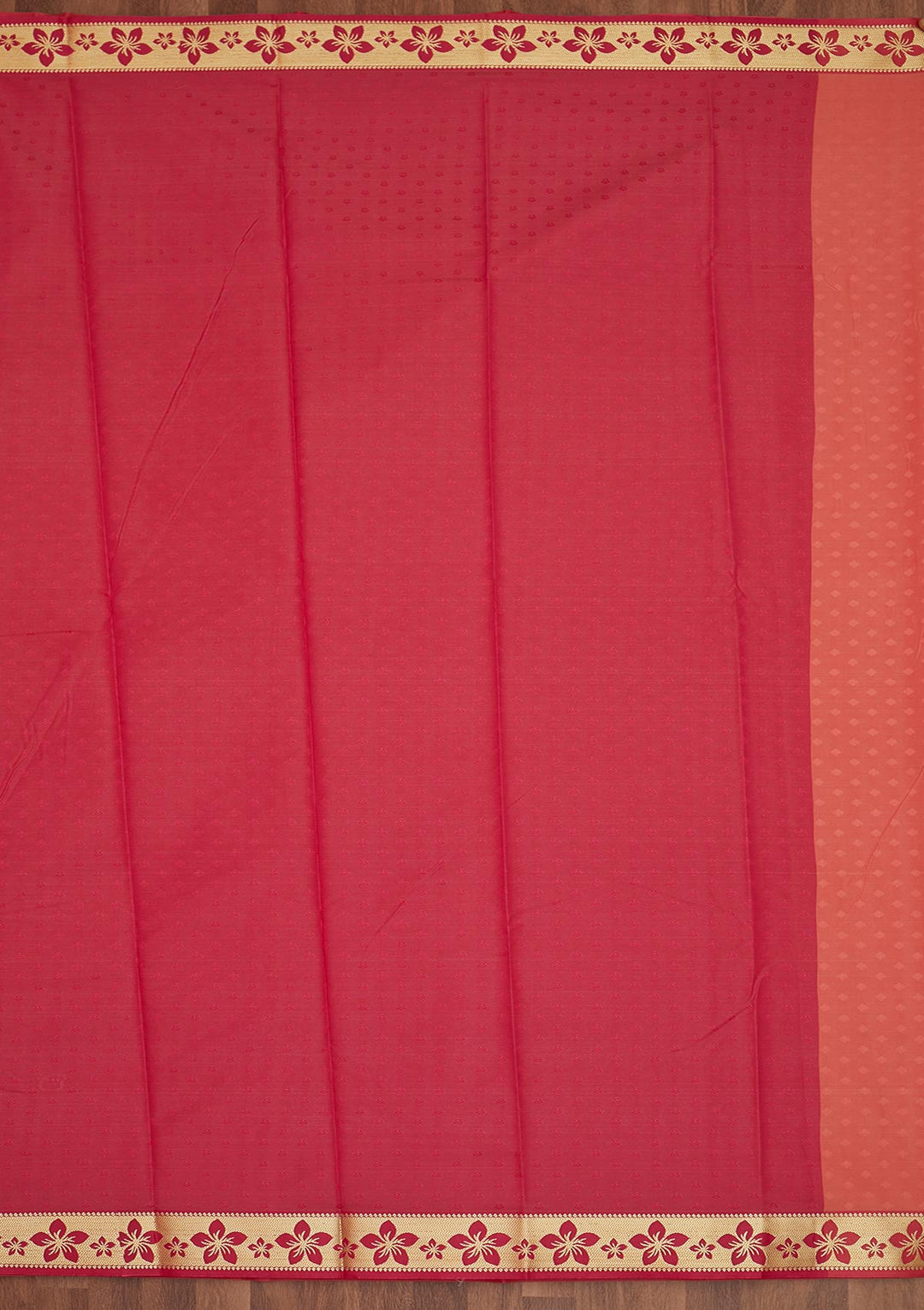 Peach Zariwork Art Silk Saree - Koskii