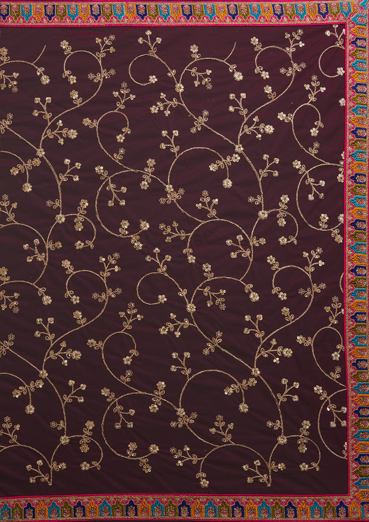 Peach Zariwork Banarasi Designer Semi-Stitched Lehenga - Koskii