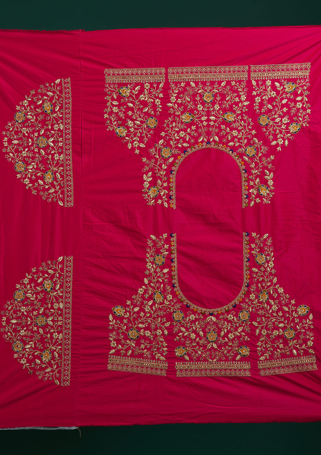 Peach Zariwork Banarasi Designer Semi-Stitched Lehenga - Koskii