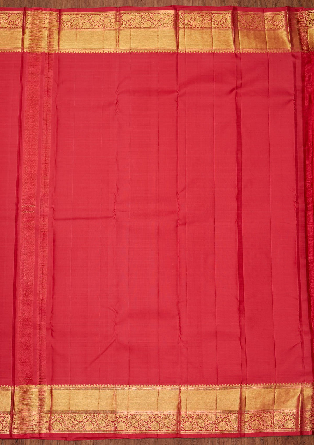 Peach Zariwork Pure Silk Designer Unstitched Saree - Koskii