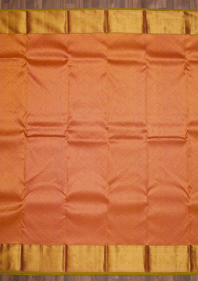 Peach Zariwork Pure Silk Saree-Koskii