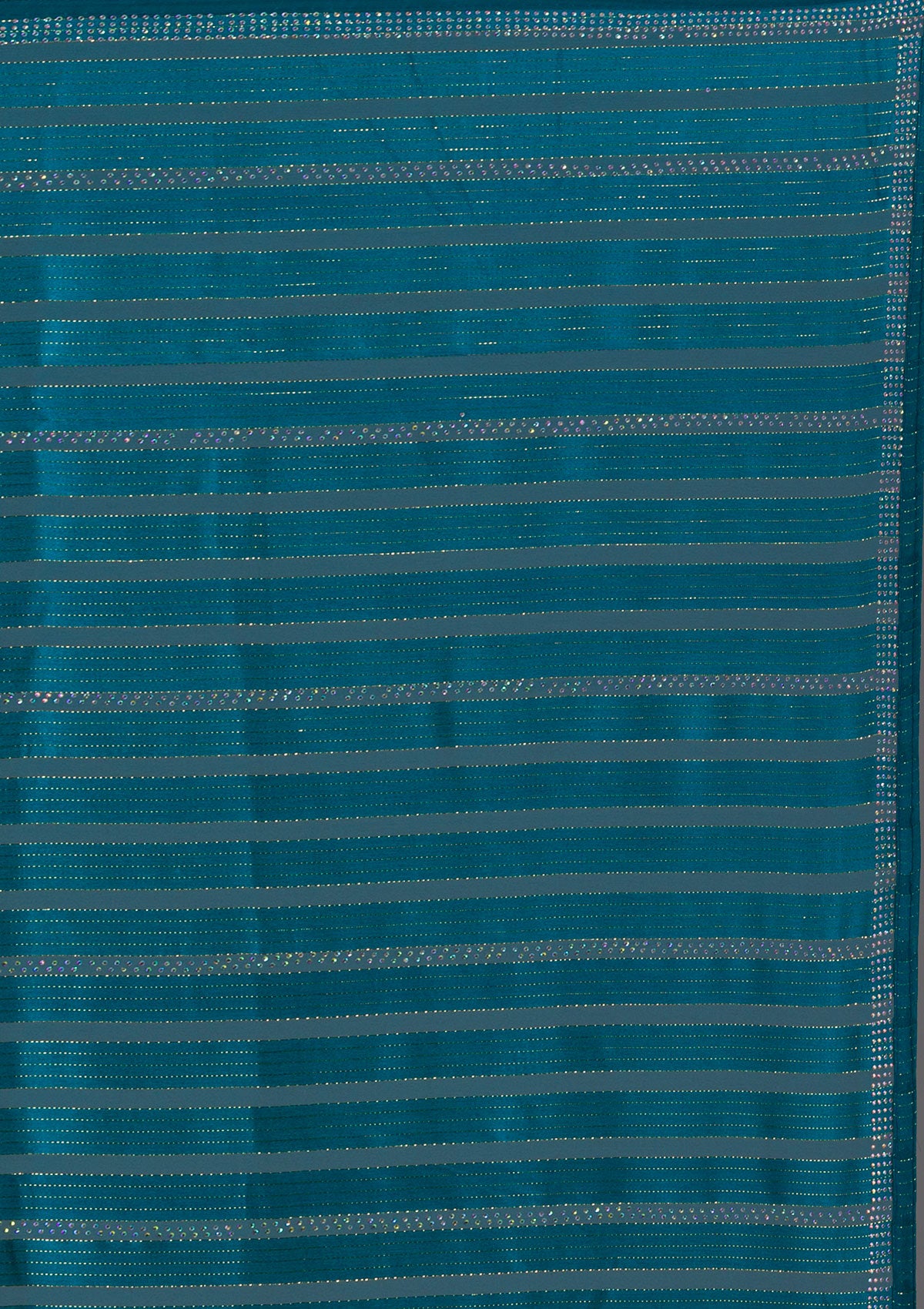 Peacock Blue Swarovski Georgette Saree-Koskii
