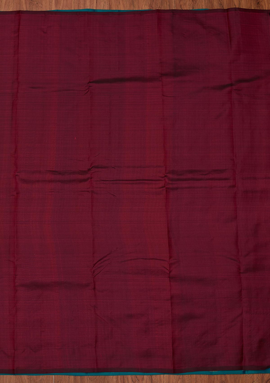 Peacock Blue Zariwork Pure Silk Designer Unstitched Saree - Koskii