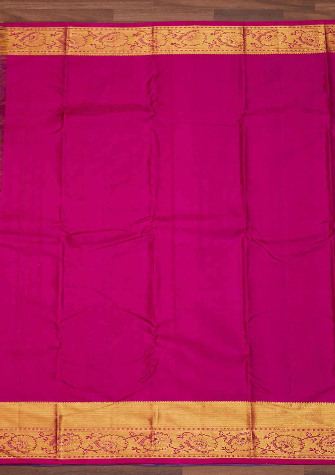 Peacock Blue Zariwork Pure Silk Designer Saree - Koskii