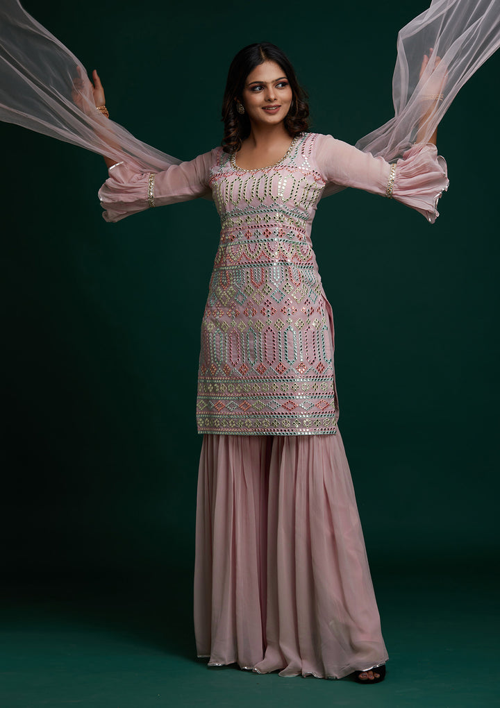Pink Gotapatti Georgette Designer Salwar Suit- Koskii