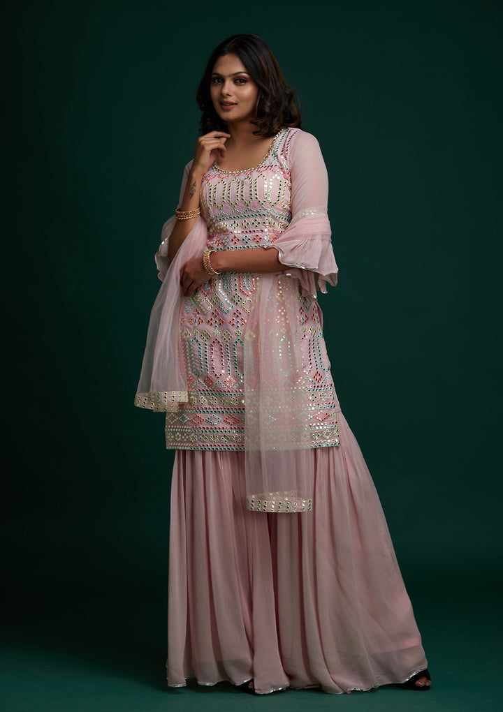 Pink Gotapatti Georgette Designer Salwar Suit - Koskii