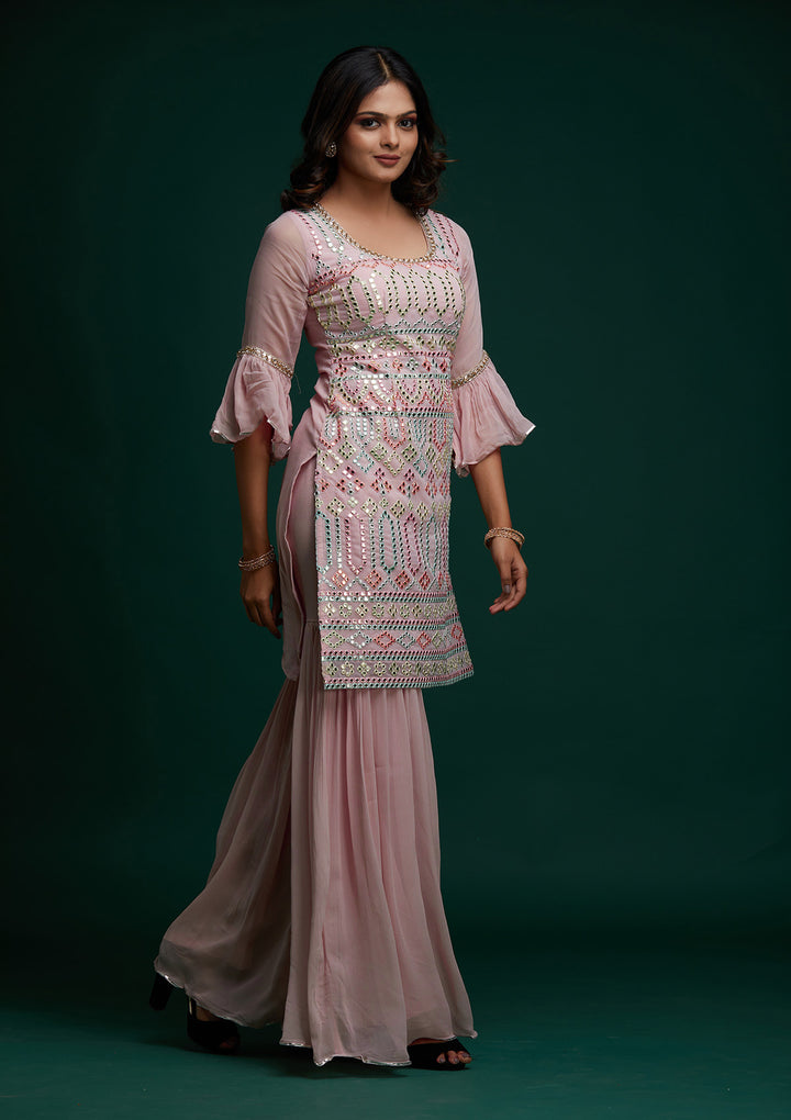 Pink Gotapatti Georgette Designer Salwar Suit - Koskii