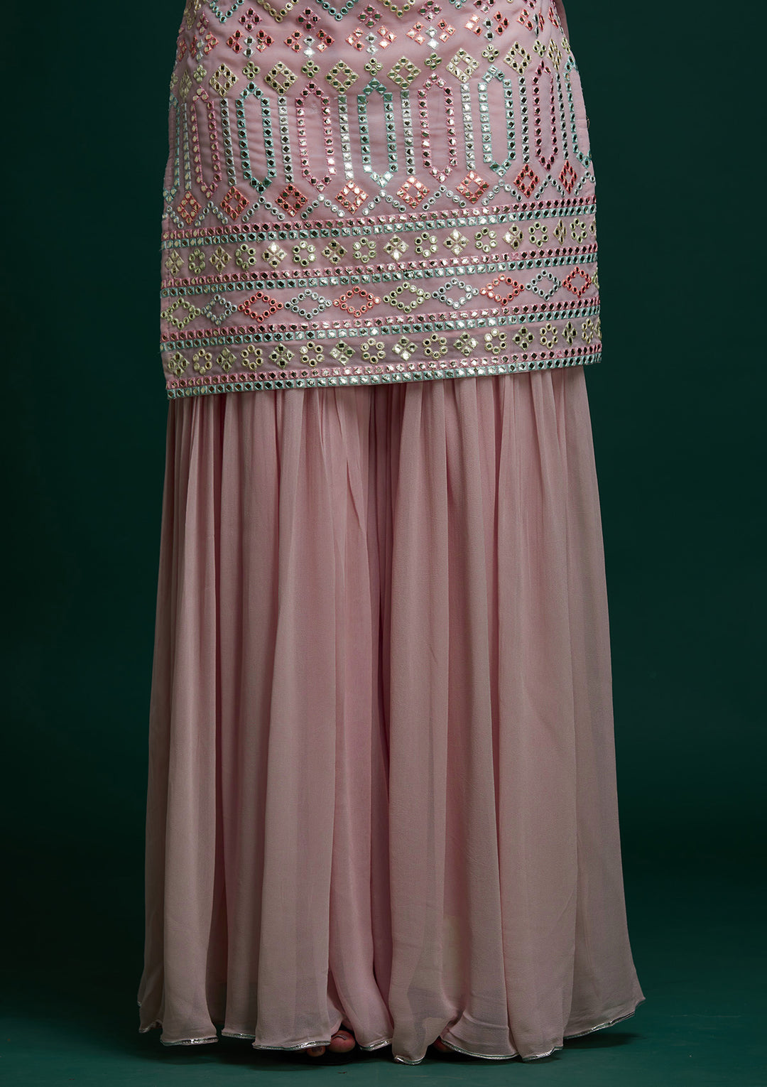 Pink Gotapatti Georgette Designer Salwar Suit - Koskii
