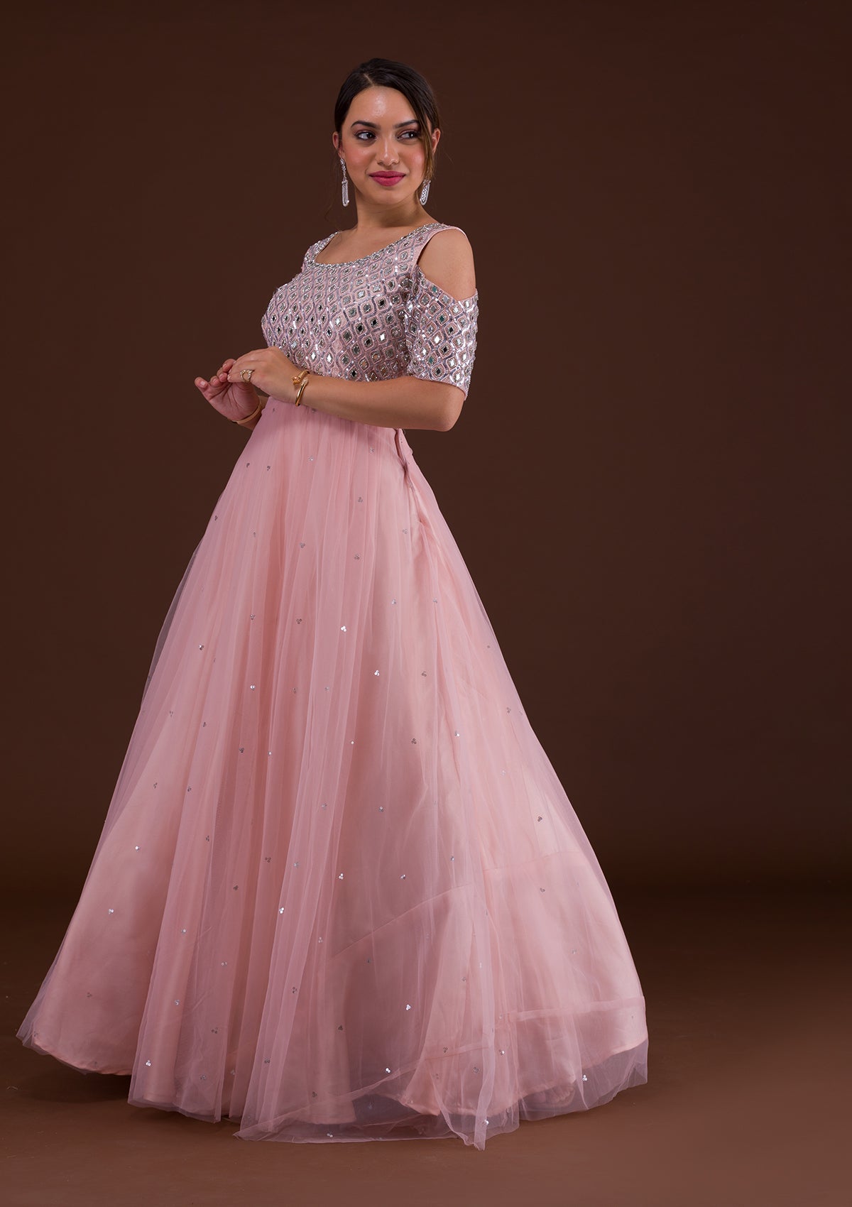 Pink gown designs outlet