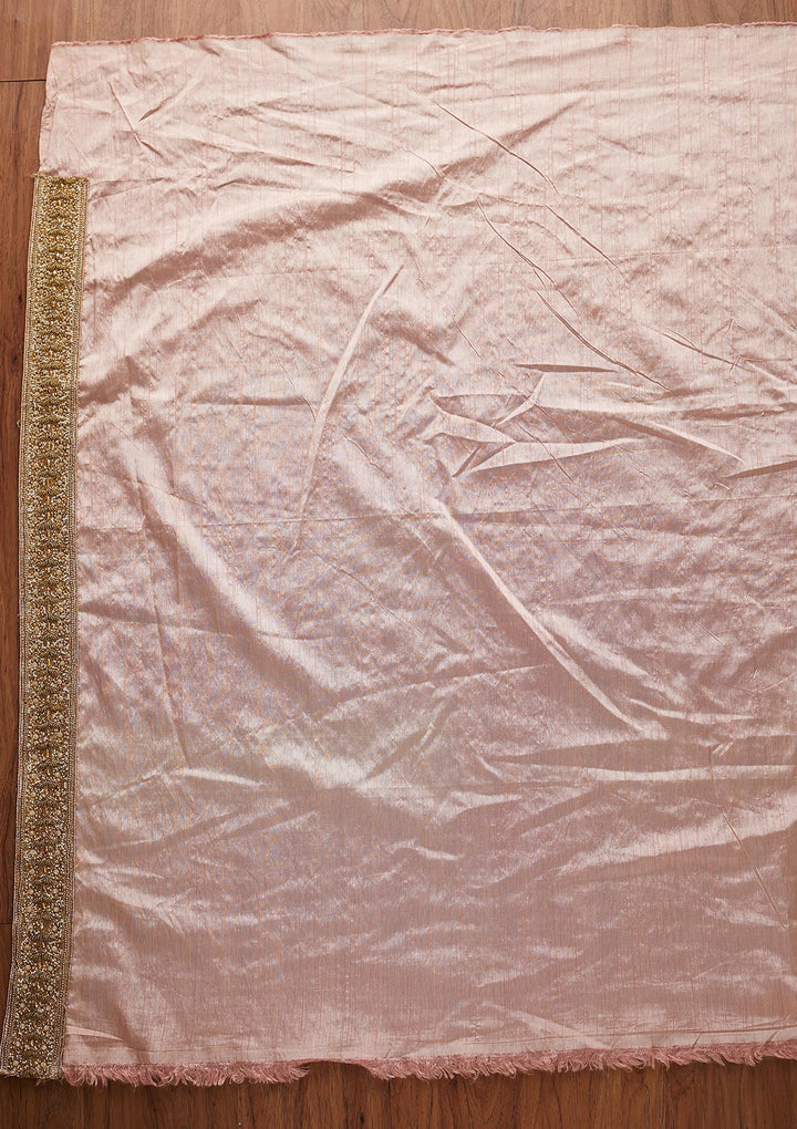 Pink Stonework Net Designer Saree - koskii