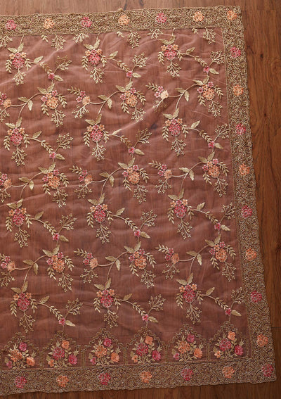 Pink Stonework Net Designer Saree - koskii