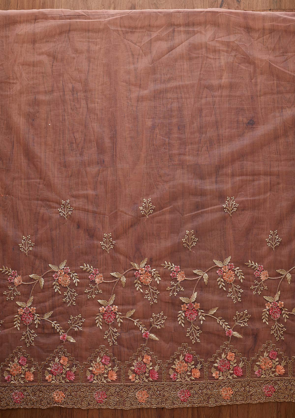 Pink Stonework Net Designer Saree - koskii