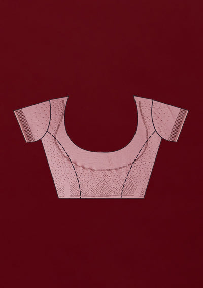 Pink Swarovski Georgette Designer Saree - koskii