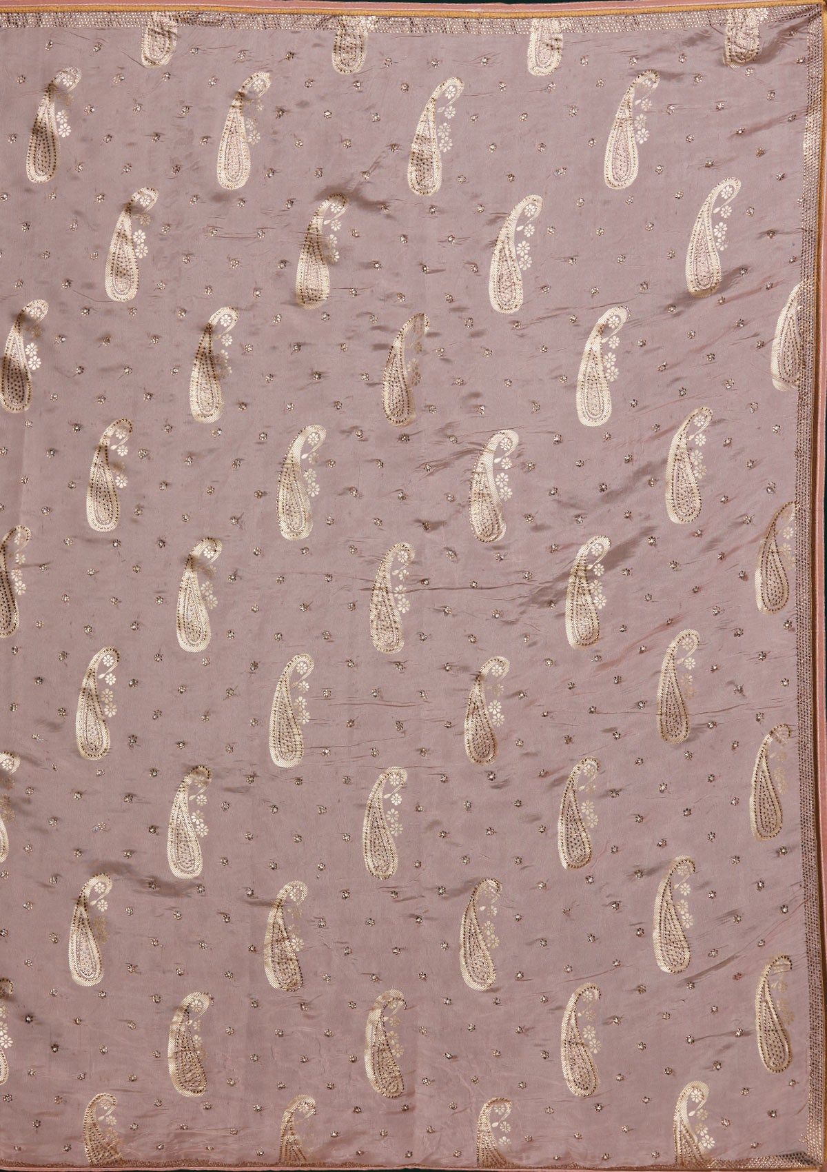Pink Swarovski Shimmer Saree - Koskii