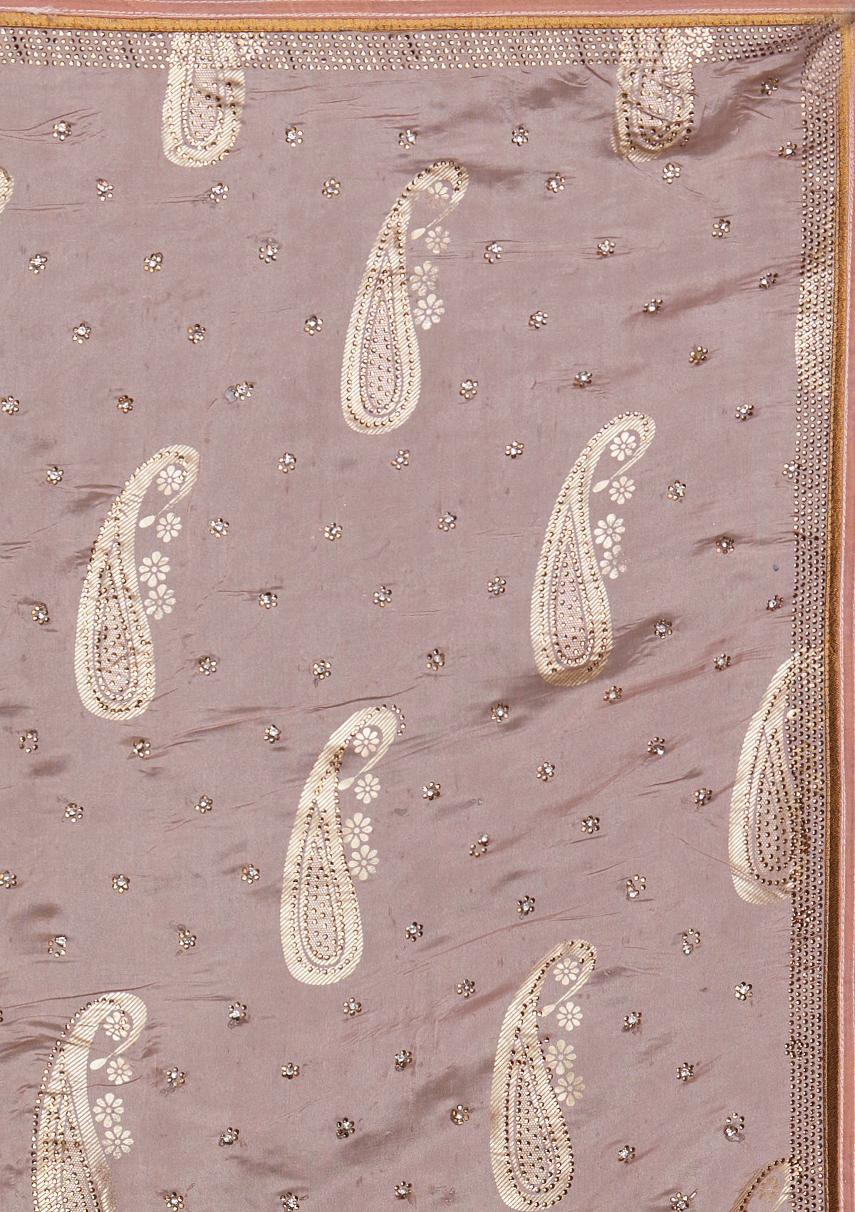 Pink Swarovski Shimmer Saree - Koskii