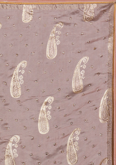 Pink Swarovski Shimmer Saree - Koskii