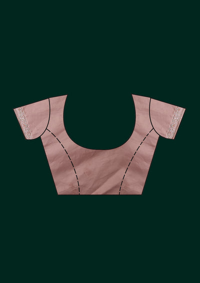 Pink Threadwork Net Saree - Koskii