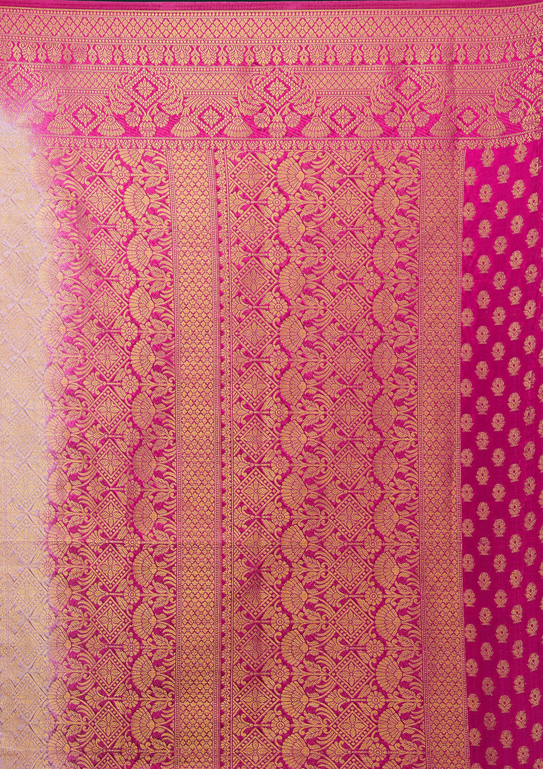 Pink Zariwork Art Silk Saree - Koskii