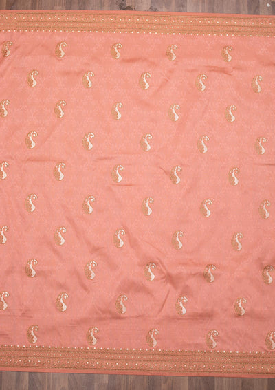 Pink Zariwork Art Silk Saree-Koskii