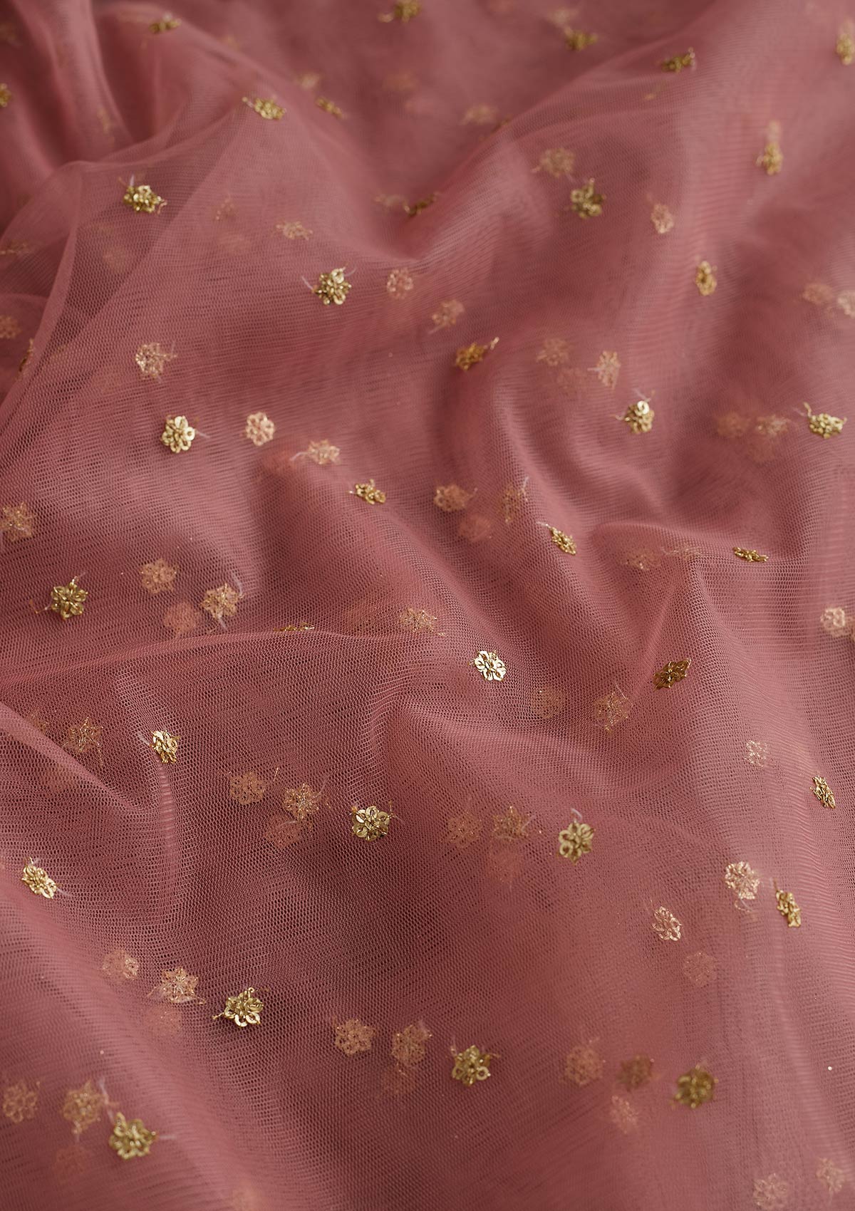 Pink Zariwork Net Readymade Dupatta-Koskii