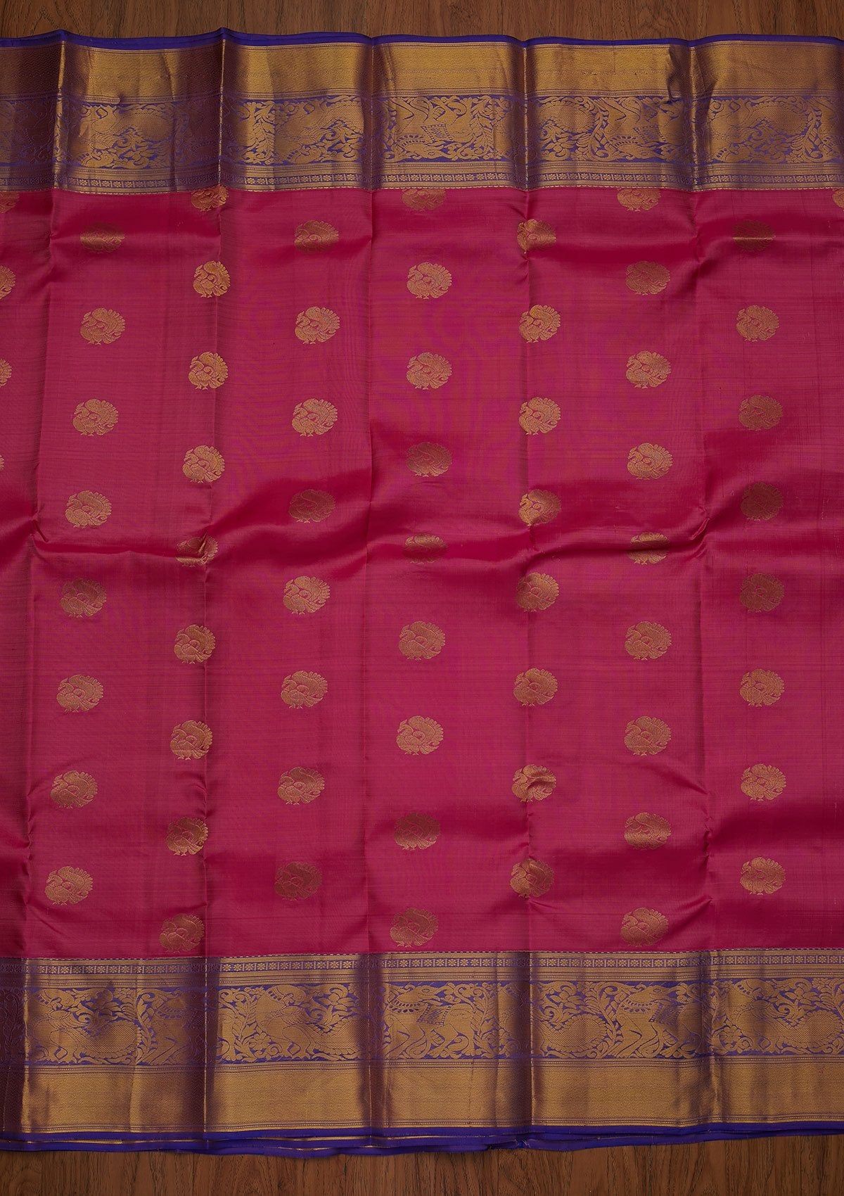 Pink Zariwork Pure Silk Designer Saree - koskii