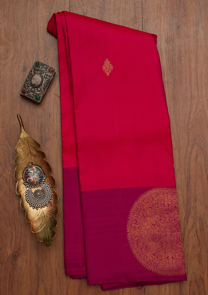 Pink Zariwork Pure Silk Designer Saree - koskii