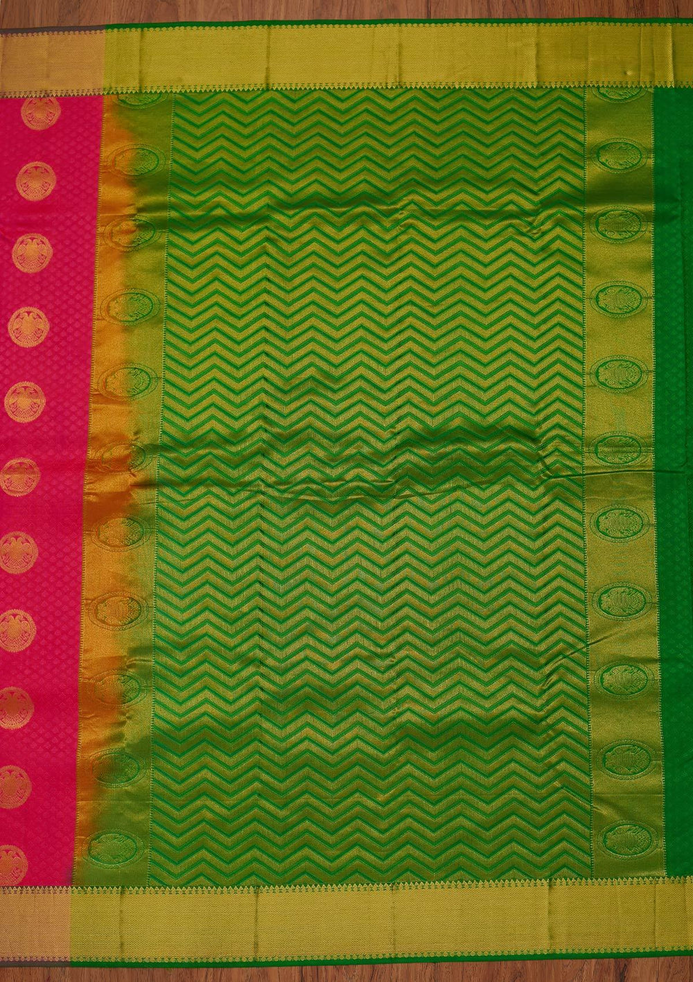 Pink Zariwork Pure Silk Designer Saree - koskii