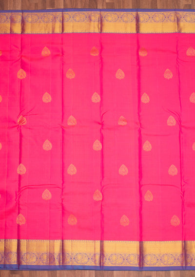 Pink Zariwork Pure Silk Saree - Koskii