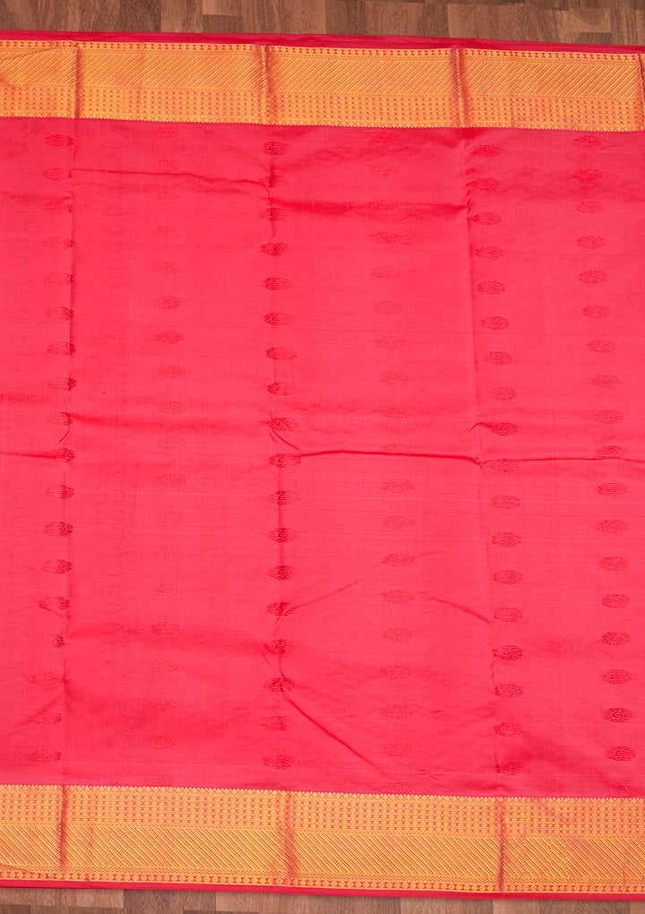 Pink Zariwork Pure Silk Saree - Koskii