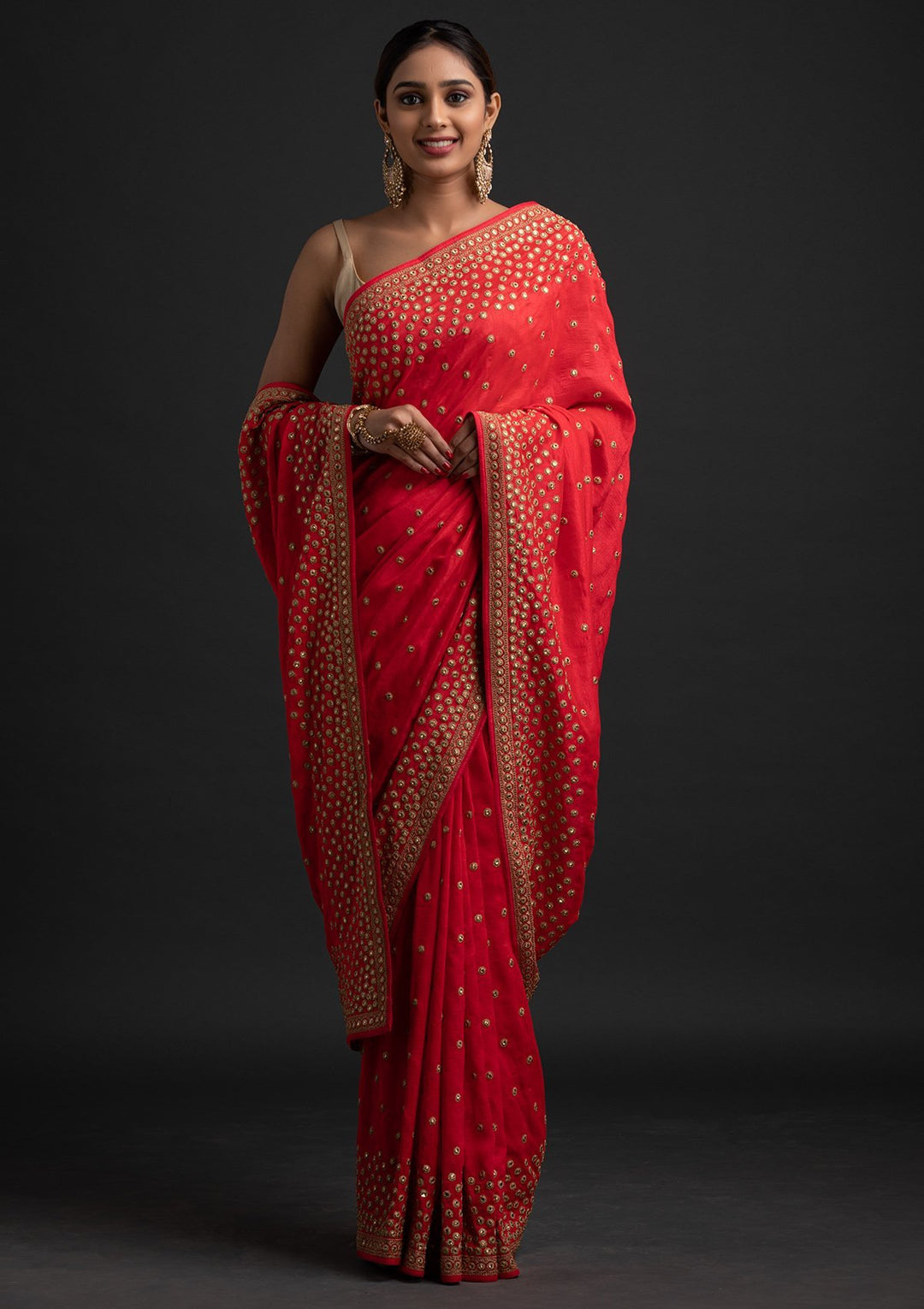 Pink Zariwork Raw Silk Designer Saree - koskii